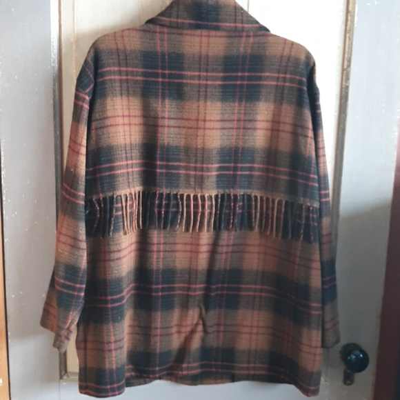 Collections Internationale Fringed Plaid Blazer - Picture 5 of 6